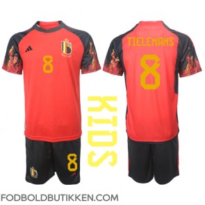 Belgien Youri Tielemans #8 Hjemmebanetrøje Børn VM 2022 Kortærmet (+ Korte bukser)